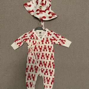 NWOT Monica and Andy Lobster Sun Hat and One Piece